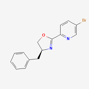 (S)-4-Benzyl-2-(5-bromopyridin-2-yl)-4,5-dihydrooxazole chemical structure (CAS 2757083-28-4)