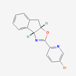 (3aR,8aS)-2-(5-Bromopyridin-2-yl)-3a,8a-dihydro-8H-indeno[1,2-d]oxazole chemical structure (CAS 2757083-33-1)