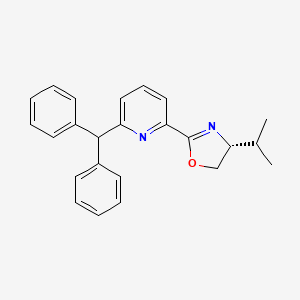 (R)-2-(6-Benzhydrylpyridin-2-yl)-4-isopropyl-4,5-dihydrooxazole chemical structure (CAS 2757083-49-9)