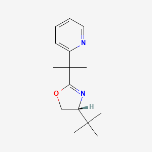 (R)-4-(tert-Butyl)-2-(2-(pyridin-2-yl)propan-2-yl)-4,5-dihydrooxazole chemical structure (CAS 2757083-51-3)