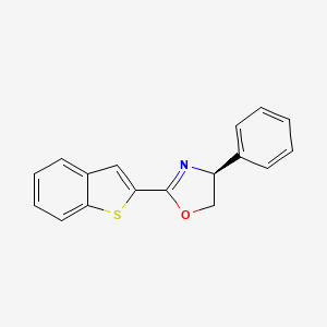 (S)-2-(Benzo[b]thiophen-2-yl)-4-phenyl-4,5-dihydrooxazole chemical structure (CAS 2757083-97-7)