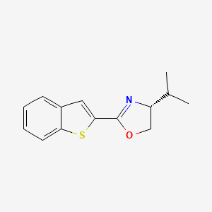 (R)-2-(Benzo[b]thiophen-2-yl)-4-isopropyl-4,5-dihydrooxazole chemical structure (CAS 2757084-00-5)