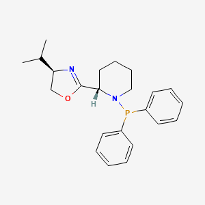(R)-2-((S)-1-(Diphenylphosphanyl)piperidin-2-yl)-4-isopropyl-4,5-dihydrooxazole chemical structure (CAS 2757084-50-5)