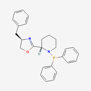 (R)-4-Benzyl-2-((S)-1-(diphenylphosphanyl)piperidin-2-yl)-4,5-dihydrooxazole chemical structure (CAS 2757084-53-8)
