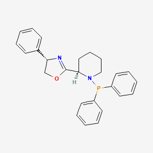 (S)-2-((R)-1-(Diphenylphosphanyl)piperidin-2-yl)-4-phenyl-4,5-dihydrooxazole chemical structure (CAS 2757084-58-3)