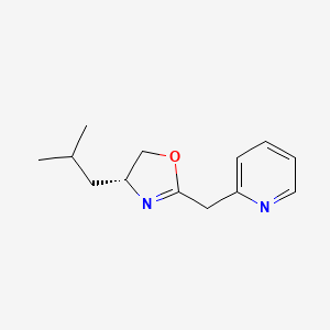 (R)-4-Isobutyl-2-(pyridin-2-ylmethyl)-4,5-dihydrooxazole chemical structure (CAS 2757085-19-9)