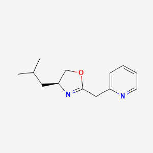 (S)-4-Isobutyl-2-(pyridin-2-ylmethyl)-4,5-dihydrooxazole chemical structure (CAS 2757085-27-9)