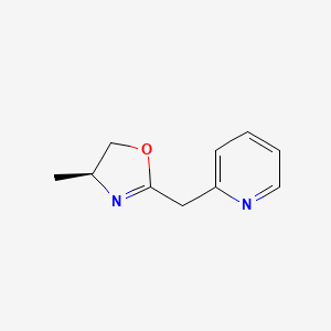 (S)-4-Methyl-2-(pyridin-2-ylmethyl)-4,5-dihydrooxazole chemical structure (CAS 2757085-31-5)