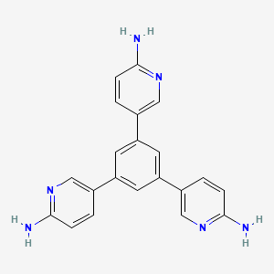 5,5',5''-(Benzene-1,3,5-triyl)tris(pyridin-2-amine) chemical structure (CAS 2757085-59-7)