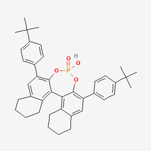(11bS)-2,6-Bis(4-(tert-butyl)phenyl)-4-hydroxy-8,9,10,11,12,13,14,15-octahydrodinaphtho[2,1-d:1',2'-f][1,3,2]dioxaphosphepine 4-oxide chemical structure (CAS 2757287-30-0)