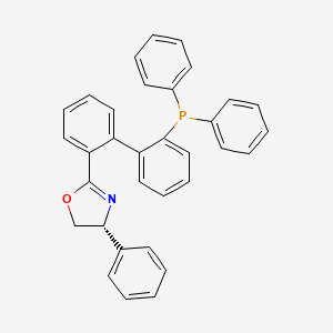 (R)-2-(2'-(Diphenylphosphanyl)-[1,1'-biphenyl]-2-yl)-4-phenyl-4,5-dihydrooxazole chemical structure (CAS 2757287-43-5)