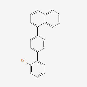 1-(2'-Bromo-[1,1'-biphenyl]-4-yl)naphthalene chemical structure (CAS 2757621-34-2)