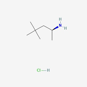 (S)-4,4-Dimethylpentan-2-amine hydrochloride chemical structure (CAS 2757691-06-6)
