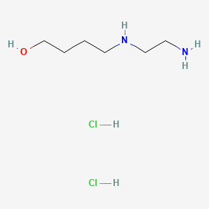 4-((2-Aminoethyl)amino)butan-1-ol dihydrochloride chemical structure (CAS 2757729-96-5)