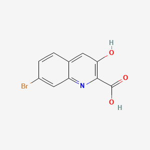 7-Bromo-3-hydroxyquinoline-2-carboxylic acid chemical structure (CAS 2757730-19-9)