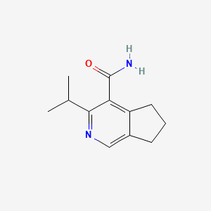 3-Isopropyl-6,7-dihydro-5H-cyclopenta[c]pyridine-4-carboxamide chemical structure (CAS 2757730-47-3)