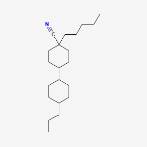 4-Pentyl-4'-propyl-[1,1'-bi(cyclohexane)]-4-carbonitrile chemical structure (CAS 2757730-48-4)