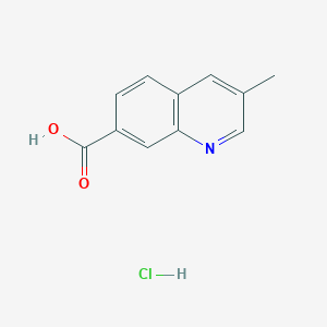 3-Methylquinoline-7-carboxylic acid hydrochloride chemical structure (CAS 2757731-53-4)