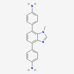4,4'-(1-Methyl-1H-benzo[d]imidazole-4,7-diyl)dianiline chemical structure (CAS 2757731-54-5)