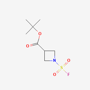 tert-Butyl 1-(fluorosulfonyl)azetidine-3-carboxylate chemical structure (CAS 2757731-72-7)