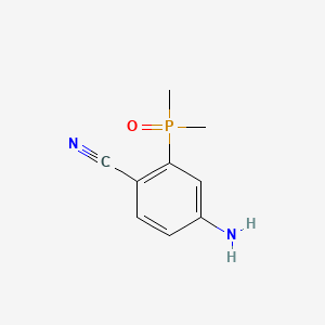 4-Amino-2-(dimethylphosphoryl)benzonitrile chemical structure (CAS 2757731-74-9)