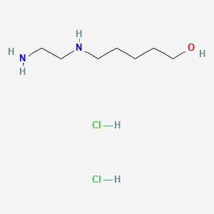 5-((2-Aminoethyl)amino)pentan-1-ol dihydrochloride chemical structure (CAS 2757731-86-3)