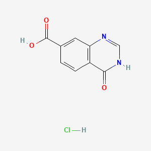 4-Oxo-3,4-dihydroquinazoline-7-carboxylic acid hydrochloride chemical structure (CAS 2757731-87-4)