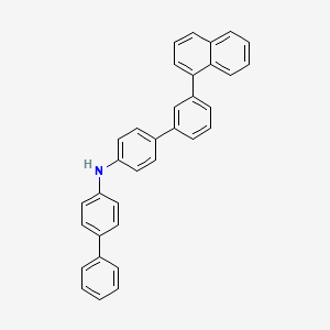 N-([1,1'-Biphenyl]-4-yl)-3'-(naphthalen-1-yl)-[1,1'-biphenyl]-4-amine chemical structure (CAS 2757762-55-1)