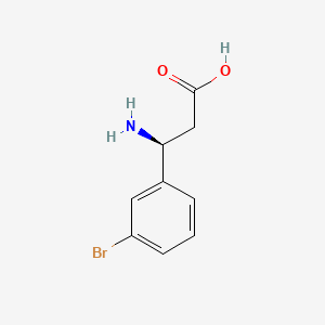 (S)-3-Amino-3-(3-bromophenyl)propanoic acid chemical structure (CAS 275826-35-2)