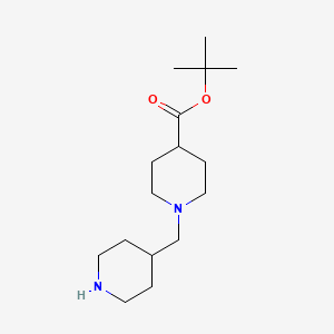 tert-Butyl 1-(piperidin-4-ylmethyl)piperidine-4-carboxylate chemical structure (CAS 2758531-46-1)