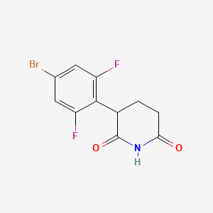 3-(4-Bromo-2,6-difluorophenyl)piperidine-2,6-dione chemical structure (CAS 2758533-77-4)