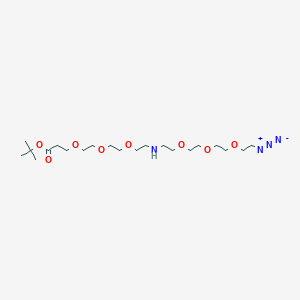tert-Butyl 1-azido-3,6,9,15,18,21-hexaoxa-12-azatetracosan-24-oate chemical structure (CAS 2758724-73-9)
