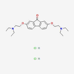 2,7-Bis(2-(Diethylamino)ethoxy)-9H-fluoren-9-one dihydrochloride chemical structure (CAS 27591-69-1)