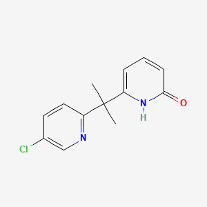 6-(2-(5-Chloropyridin-2-yl)propan-2-yl)pyridin-2(1H)-one chemical structure (CAS 2759197-75-4)