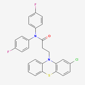 3-(2-Chloro-10H-phenothiazin-10-yl)-N,N-bis(4-fluorophenyl)propanamide chemical structure (CAS 2761578-18-9)