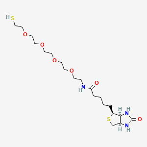 N-(14-Mercapto-3,6,9,12-tetraoxatetradecyl)-5-((3aS,4S,6aR)-2-oxohexahydro-1H-thieno[3,4-d]imidazol-4-yl)pentanamide chemical structure (CAS 2762393-22-4)