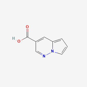 Pyrrolo[1,2-b]pyridazine-3-carboxylic acid chemical structure (CAS 2763751-07-9)