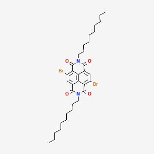 4,9-Dibromo-2,7-didecylbenzo[lmn][3,8]phenanthroline-1,3,6,8(2H,7H)-tetraone chemical structure (CAS 2764834-54-8)