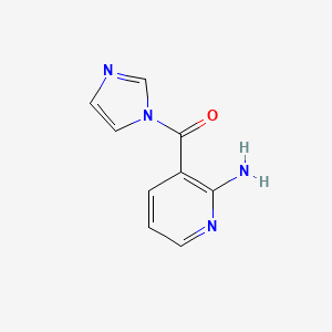 (2-Aminopyridin-3-yl)(1H-imidazol-1-yl)methanone chemical structure (CAS 2765091-45-8)