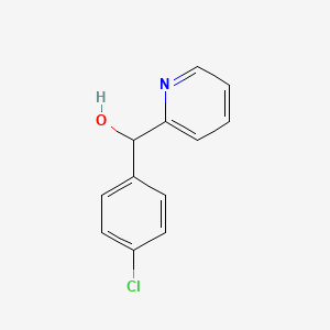 (4-Chlorophenyl)(pyridin-2-yl)methanol chemical structure (CAS 27652-89-7)