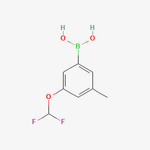 (3-(Difluoromethoxy)-5-methylphenyl)boronic acid chemical structure (CAS 2765315-99-7)