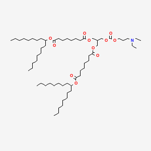O'1,O1-(2-((((3-(Diethylamino)propoxy)carbonyl)oxy)methyl)propane-1,3-diyl) 8,8'-di(heptadecan-9-yl) di(octanedioate) chemical structure (CAS 2765519-47-7)