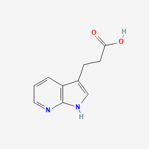 3-(1H-Pyrrolo[2,3-b]pyridin-3-yl)propanoic acid chemical structure (CAS 27663-72-5)