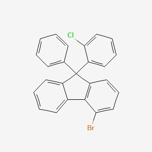 4-Bromo-9-(2-chlorophenyl)-9-phenyl-9H-fluorene chemical structure (CAS 2767332-20-5)