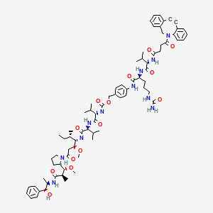 DBCO-Val-Cit-PAB-MMAE chemical structure (CAS 2768446-73-5)