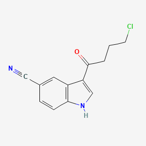 3-(4-Chlorobutanoyl)-1H-indole-5-carbonitrile chemical structure (CAS 276863-95-7)