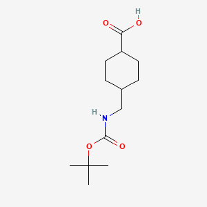 trans-4-[(Boc-amino)methyl]cyclohexanecarboxylic Acid chemical structure (CAS 27687-14-5)