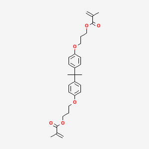 ((Propane-2,2-diylbis(4,1-phenylene))bis(oxy))bis(propane-3,1-diyl) bis(2-methylacrylate) chemical structure (CAS 27689-12-9)