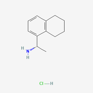 (S)-1-(5,6,7,8-Tetrahydronaphthalen-1-yl)ethan-1-amine hydrochloride chemical structure (CAS 2771237-61-5)