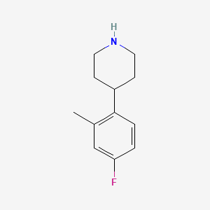 4-(4-Fluoro-2-methylphenyl)piperidine chemical structure (CAS 277295-96-2)